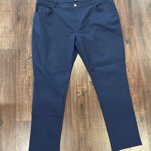 Peter Millar Pants EB66 Performance Classic Fit Navy Blue Men's Size 40x32